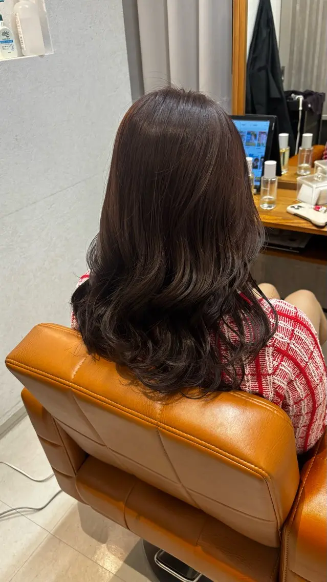 ロング カラー カット ヘアカラー トリートメント 【完全個室】髪質改善 暖色カラー/山崎唯奈のヘアスタイル