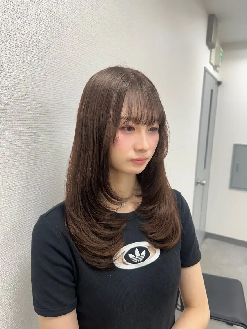 ミディアム カラー カット ヘアカラー 透明感カラー🎀艶髪 Anju/渋谷🎀のヘアスタイル