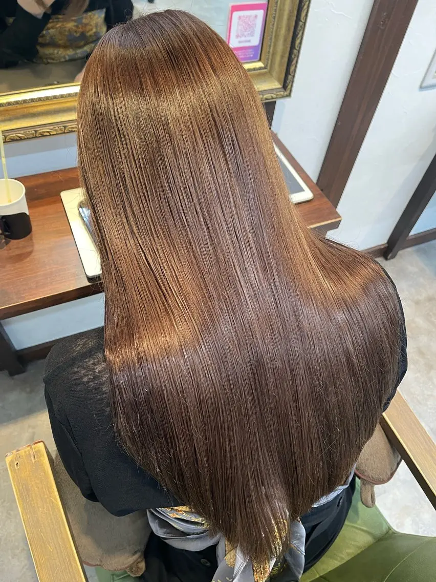 ロング トリートメント カット ヘアカラー トリートメント 髪質改善×縮毛矯正 saLyu川島のヘアスタイル