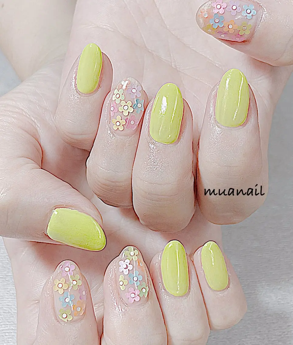 ネイル ブルー 春ネイル ハンドネイル mua nail mikiのネイルデザイン
