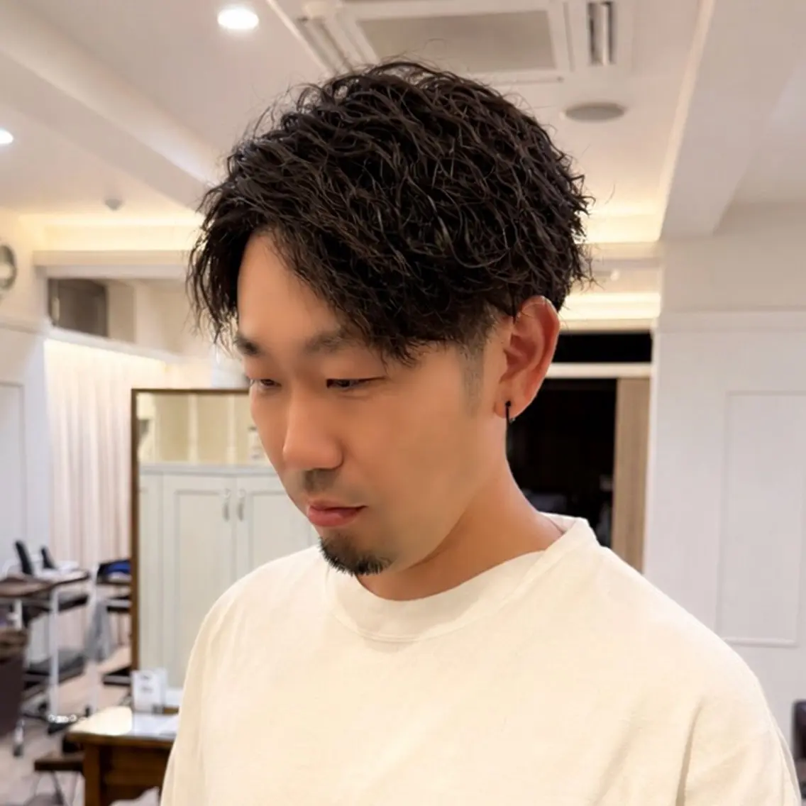 パーマ メンズ カット パーマ 尾形 なつきのヘアスタイル