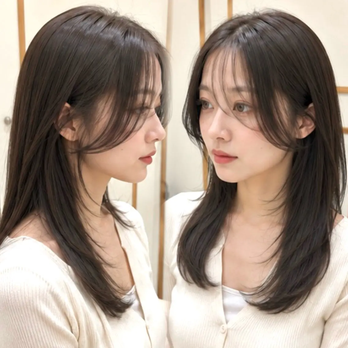 ロング カラー カット ヘアカラー トリートメント 🩰Kurumi🩰 レイヤーカットのヘアスタイル