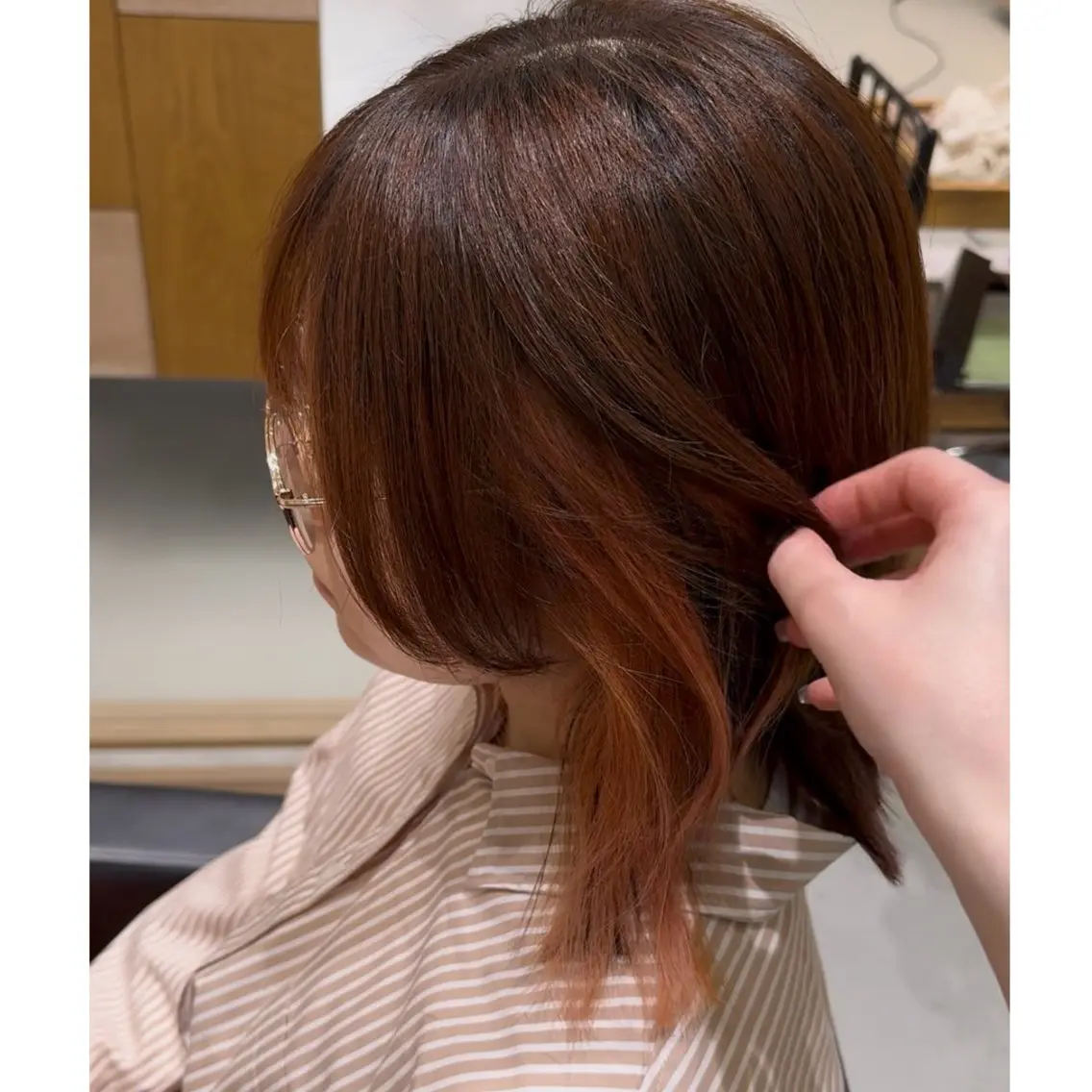 【一癖可愛さプラス💞】顔周りカット➕イヤリングorインナーカラー➕髪質改善トリートメント/¥13500〜の写真