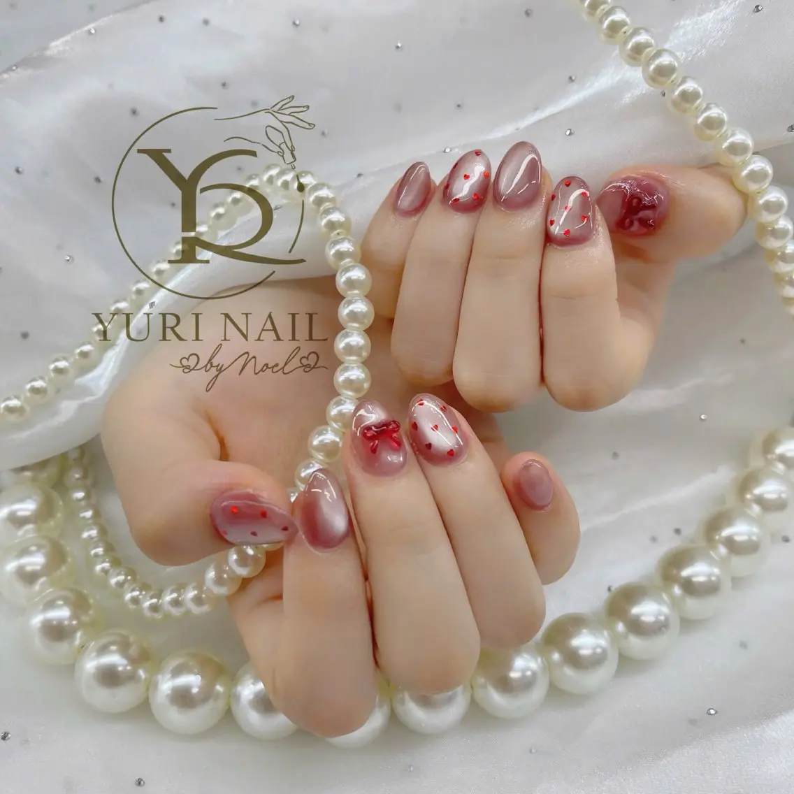 ネイル チークネイル フットネイル フレンチネイル グラデーション キラキラネイル ハンドネイル フットネイル ハンドケア YURI Nail Funabashiのネイルデザイン