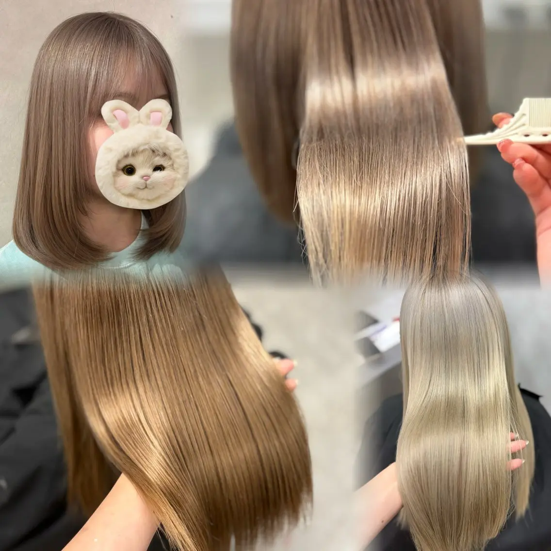 ロング 縮毛矯正 ヘアカラー ブリーチなしダブル 🪄🎀RIOのヘアスタイル