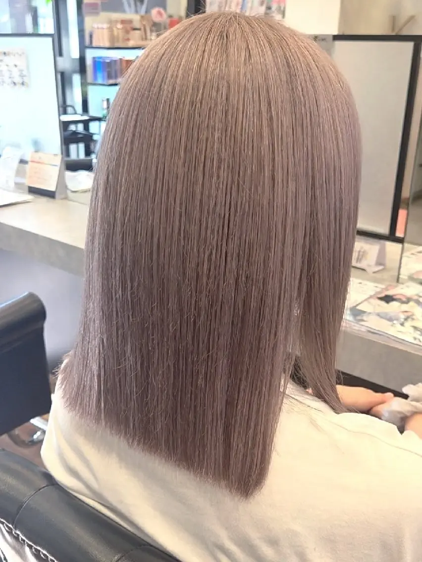 ミディアム カラー ヘアカラー 関口 友菜のヘアスタイル