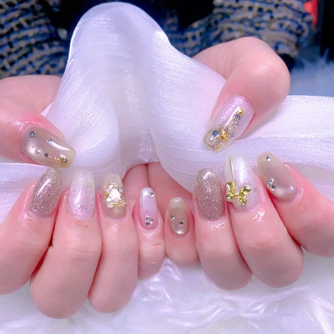ネイル 冬ネイル クリスマス ハンドネイル Nail Yunaのネイルデザイン