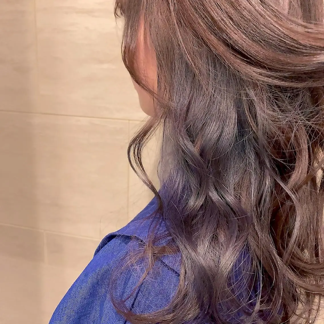 ロング カラー ブルーカラー インナーカラー バイオレットカラー 髪質改善/カラー/ カット/富岡佑麻のヘアスタイル