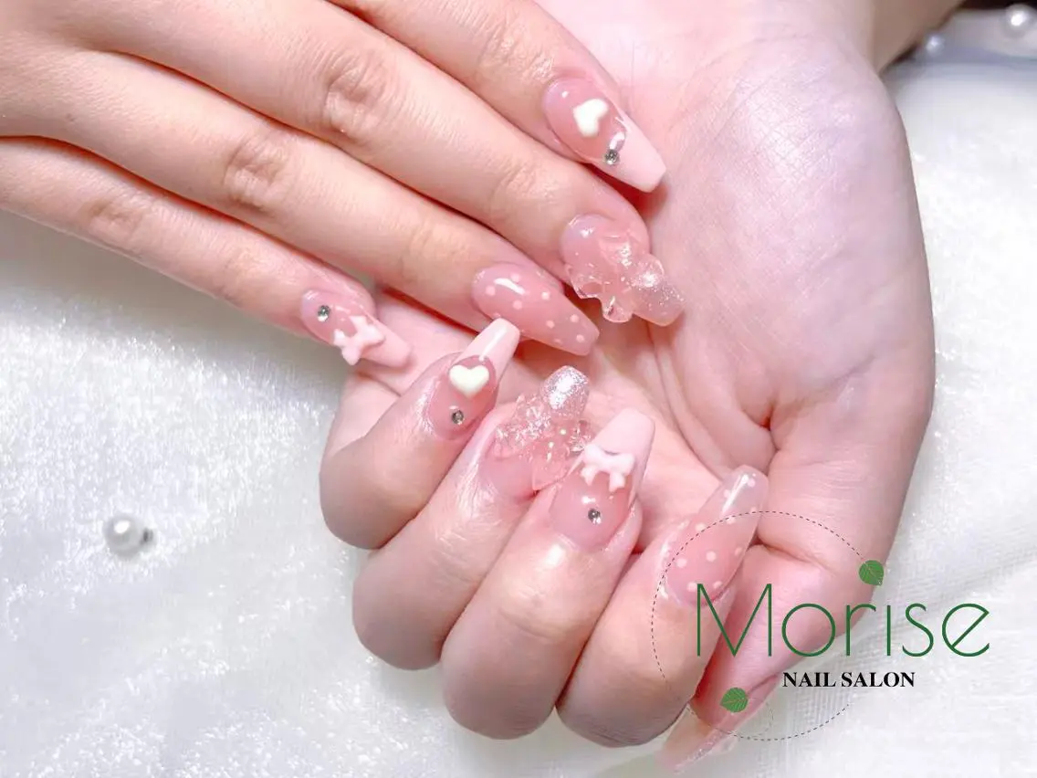 ネイル 長さ出し 持ち込み ネイルチップ ハンドネイル ハンドケア Morise BOBOのネイルデザイン