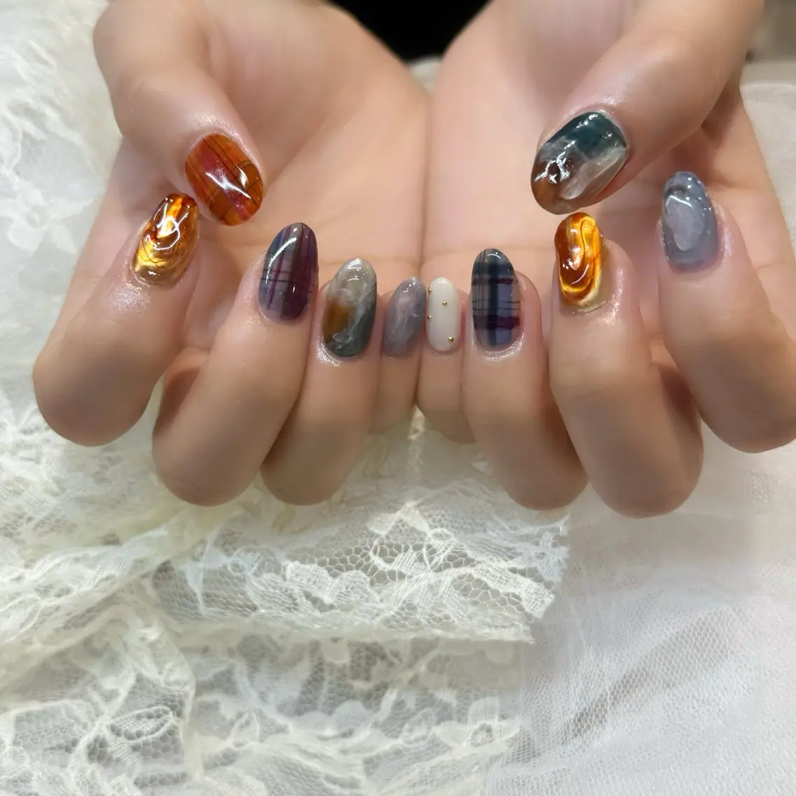 ネイル ハンドネイル 新井 ひなののネイルデザイン