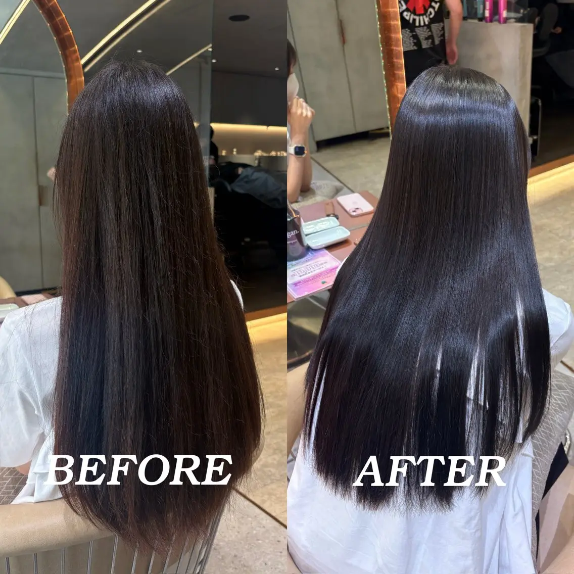 セミロング カラー ベージュカラー ブラウンカラー 透明感カラー マロンブラウン オリーブベージュ カット ヘアカラー 縮毛矯正 トリートメント 柔らかいhair🐕 Yu🫧銀座🩶のヘアスタイル