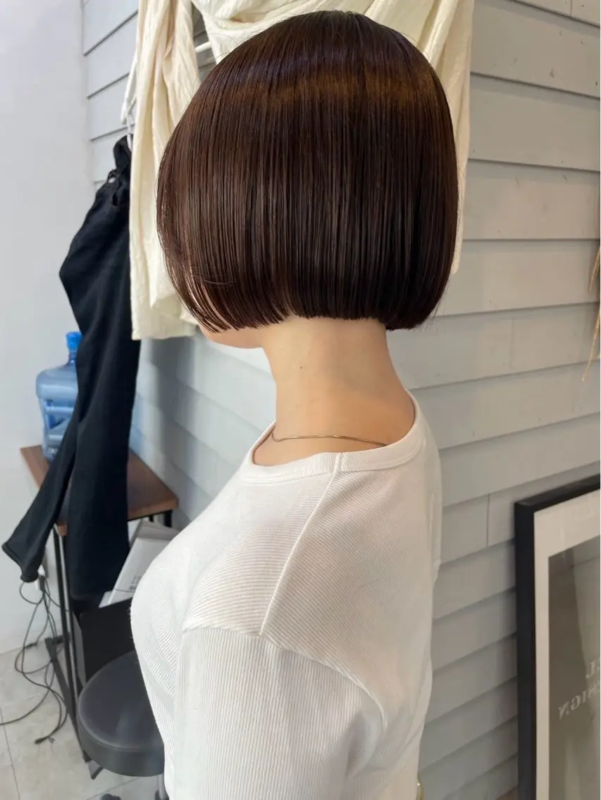ショート カラー ボブ カット ヘアカラー トリートメント ダブルカラー メンズパーマ大成のヘアスタイル
