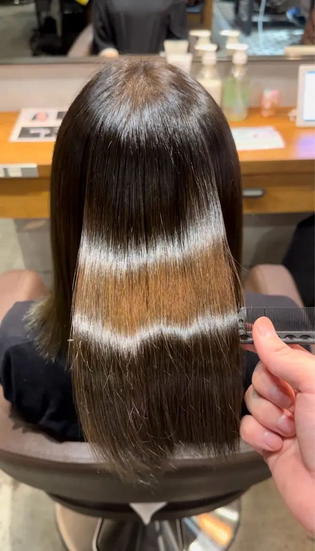 ロング パーマ 髪質改善 縮毛矯正 ストレートパーマ 髪質改善 すずきひじりのヘアスタイル