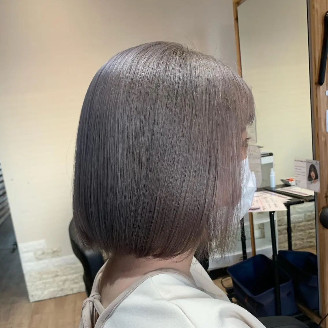 ショート カラー 透明感カラー グレージュ ヘアカラー 大久保 隆蔵のヘアスタイル
