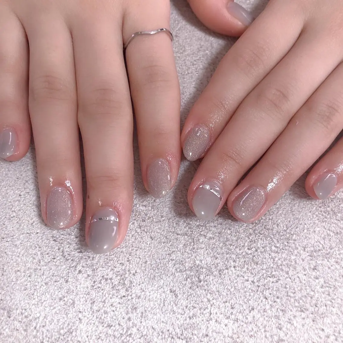 ネイル オーロラネイル フラワーネイル フットネイル フレンチネイル ジェルネイル mogunail &blowのネイルデザイン