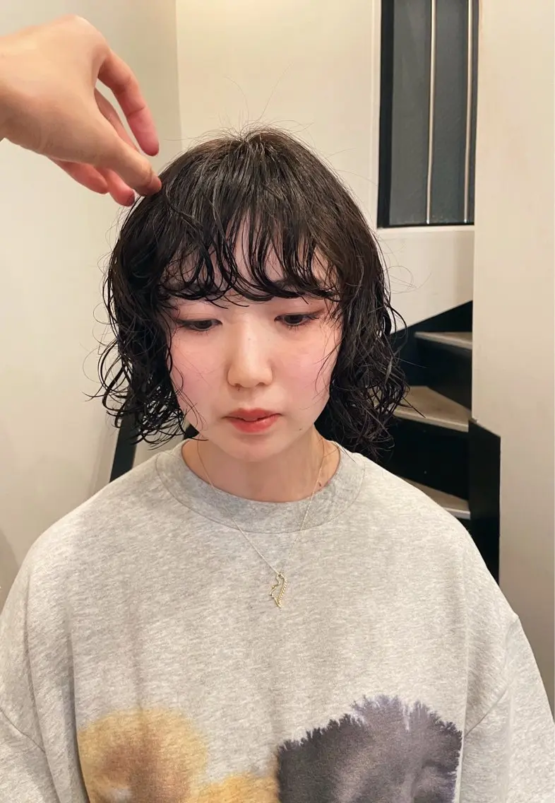 ショート パーマ カット パーマ トリートメント ボブ／パーマ指名 No. 1🍃れんとのヘアスタイル