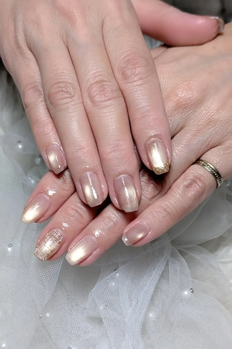 ネイル マグネットネイル 持ち込み シンプルネイル ツイードネイル m&pPrivate nailsalonのネイルデザイン