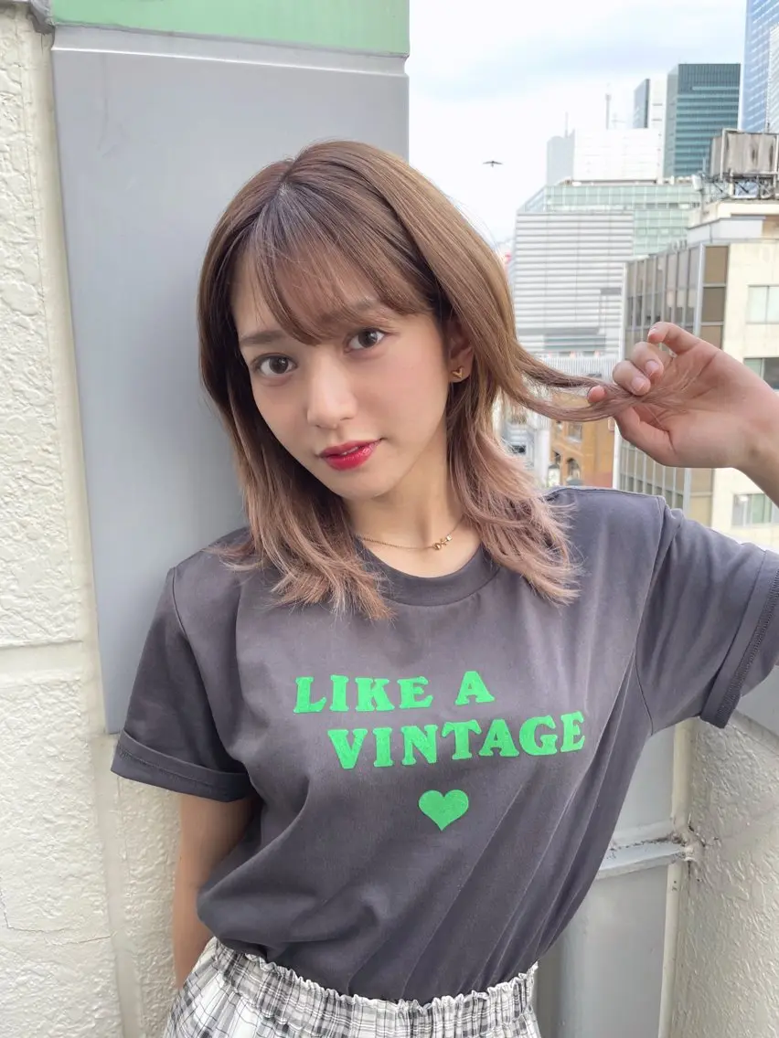 ミディアム カラー ヘアアレンジ カット ヘアカラー トリートメント 髪質改善/縮毛矯正 RYOのヘアスタイル