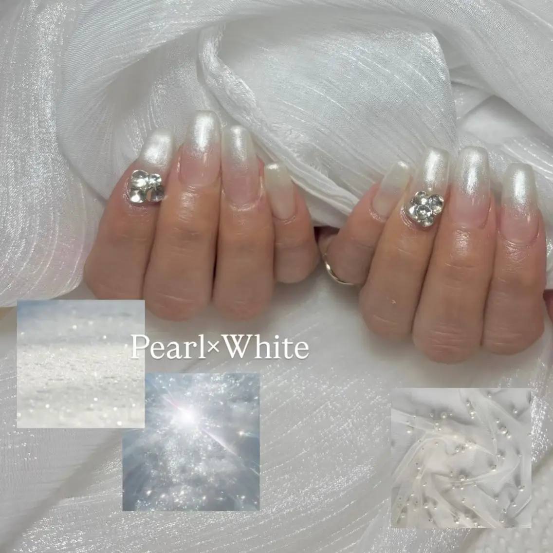 ネイル グラデーション ホワイト Malama Nailのネイルデザイン