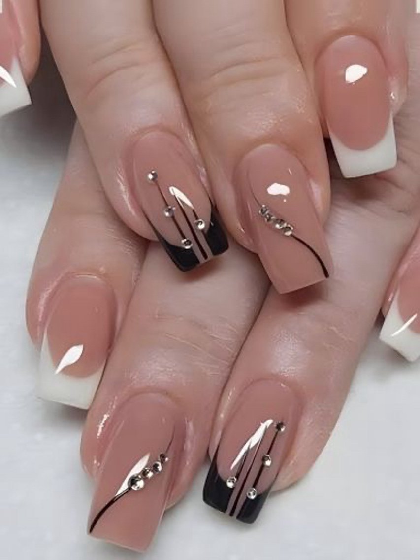 ネイル 長さ出し フレンチネイル グラデーション 韓国ネイル マグネットネイル ハンドネイル Lannie nailのネイルデザイン