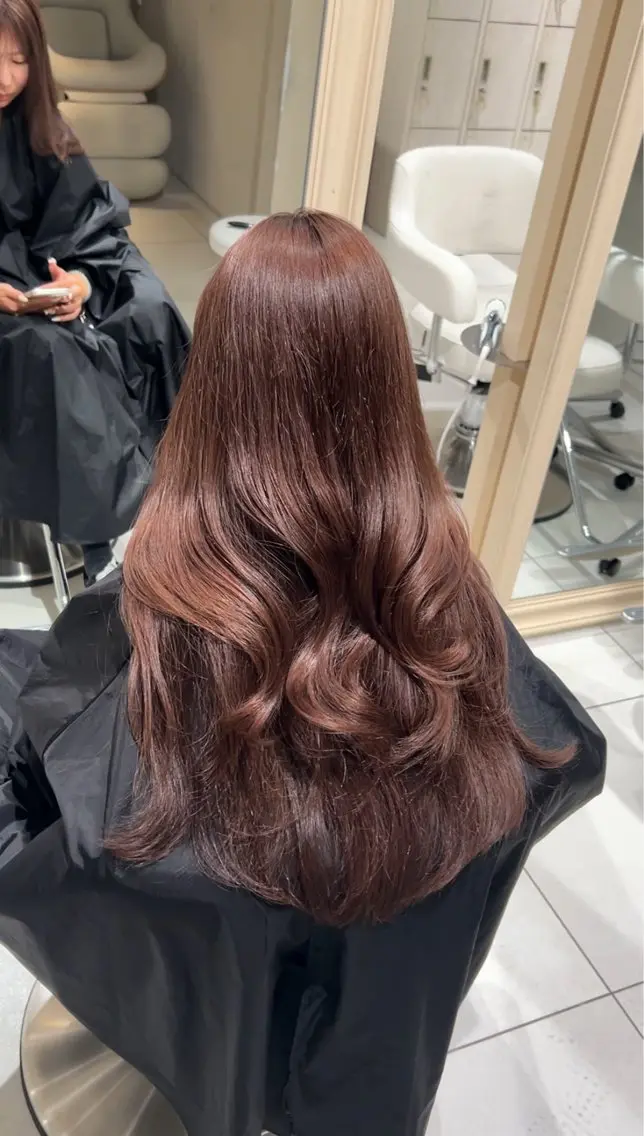 ロング カラー ヘアカラー 結 菜のヘアスタイル