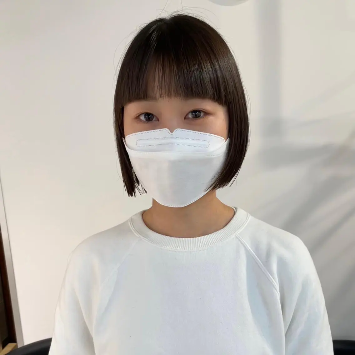 ミディアム ボブ ワイドバング カット ヘアカラー トリートメント fit/ madokaのヘアスタイル