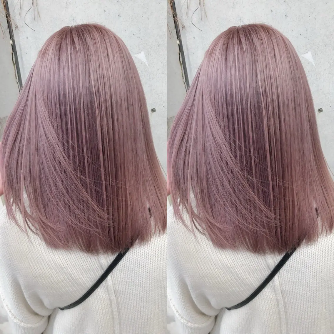 ミディアム カラー ベージュカラー ミルクティーベージュ ピンクカラー ヘアカラー トリートメント ヘアセット ブリーチ無しダブル カラー🦕まどかのヘアスタイル