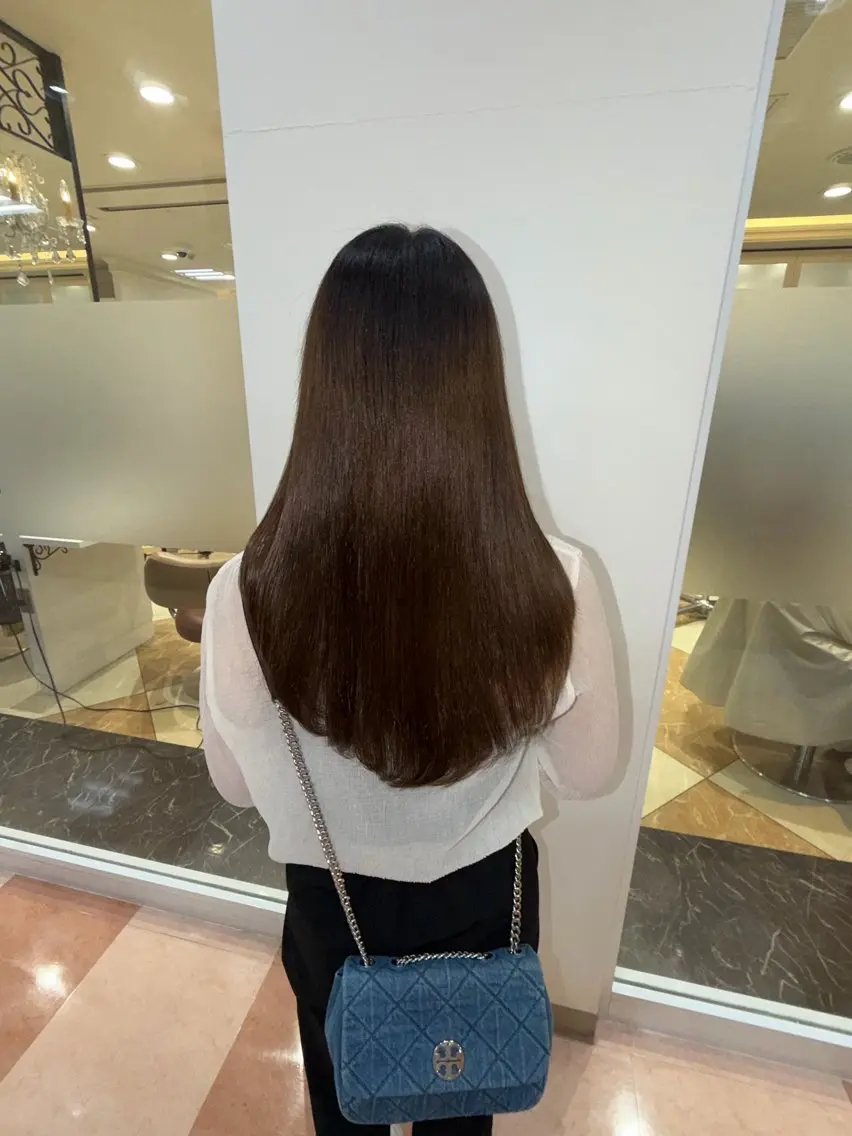 ロング カット ヘアカラー トリートメント 髪質改善カラー なーこ💖🌈のヘアスタイル