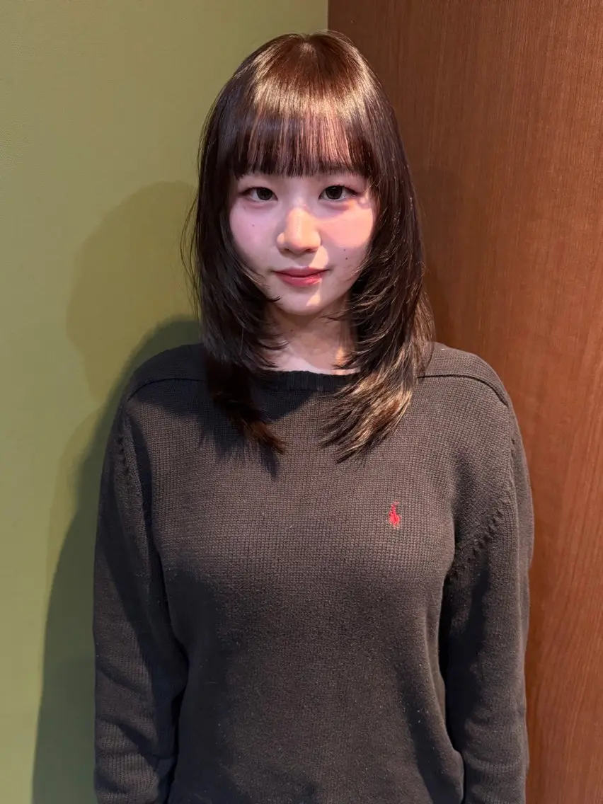 ミディアム カラー 似合わせカット カット ヘアカラー トリートメント mai / linoah˚✧のヘアスタイル
