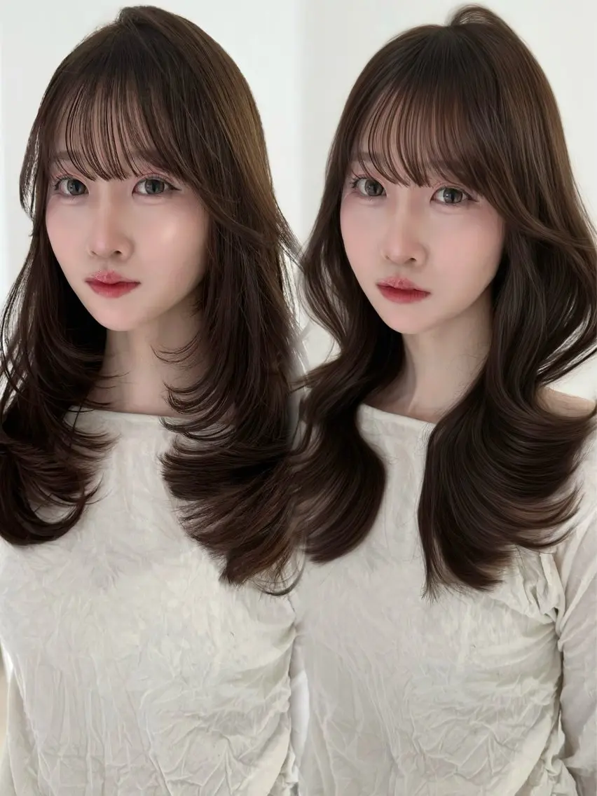 ミディアム カラー 上野/韓国hair 🤍MOEKA🤍のヘアスタイル