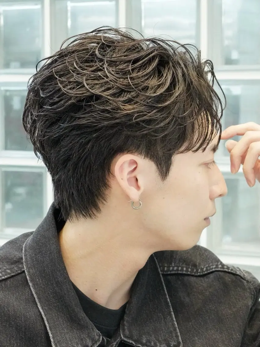 パーマ メンズ カット パーマ 髙村 心のヘアスタイル