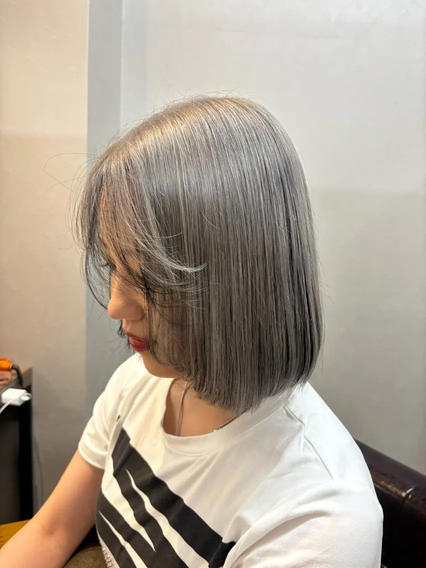 カラー ボブ ヘアカラー トリートメント レイヤー✂︎髪質改善 /艶カラー🤍noaのヘアスタイル