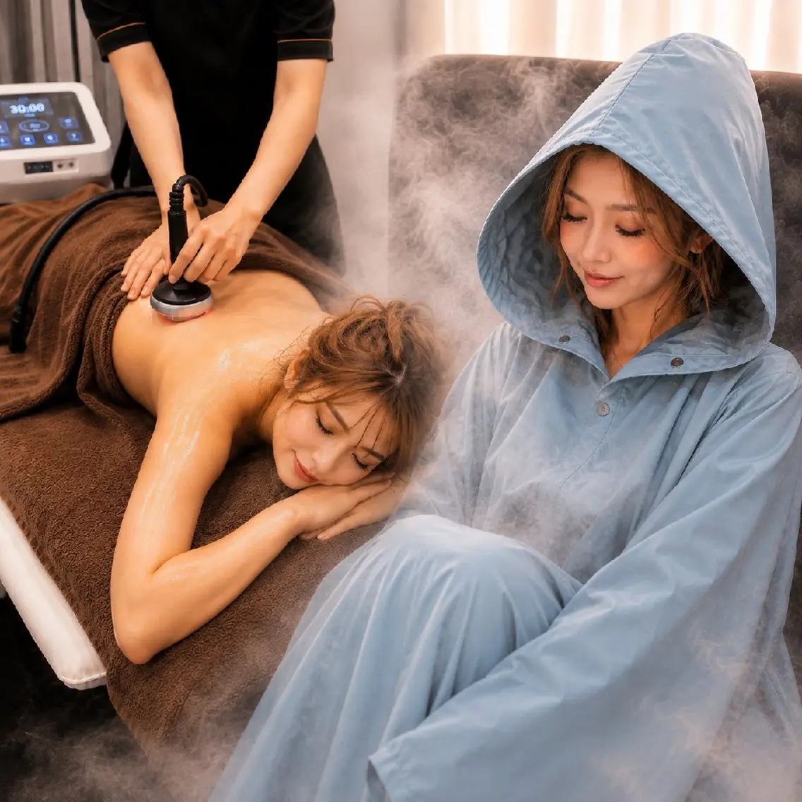 ご新規様【温活×痩身🔥】ビタロマ蒸し🌿30分＋キャビテーション or 温熱美容機器 30分／延長OKの写真