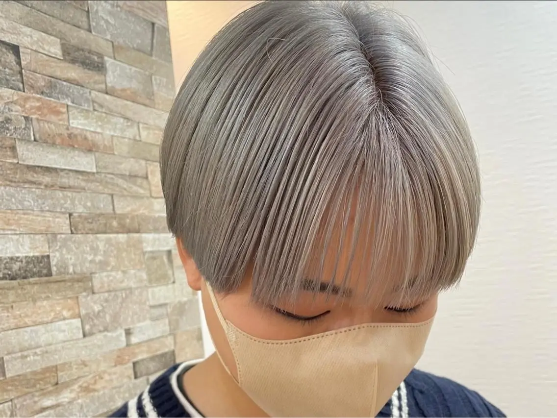ショート カラー ヘアカラー&縮毛矯正 STAR☆RIVERのヘアスタイル