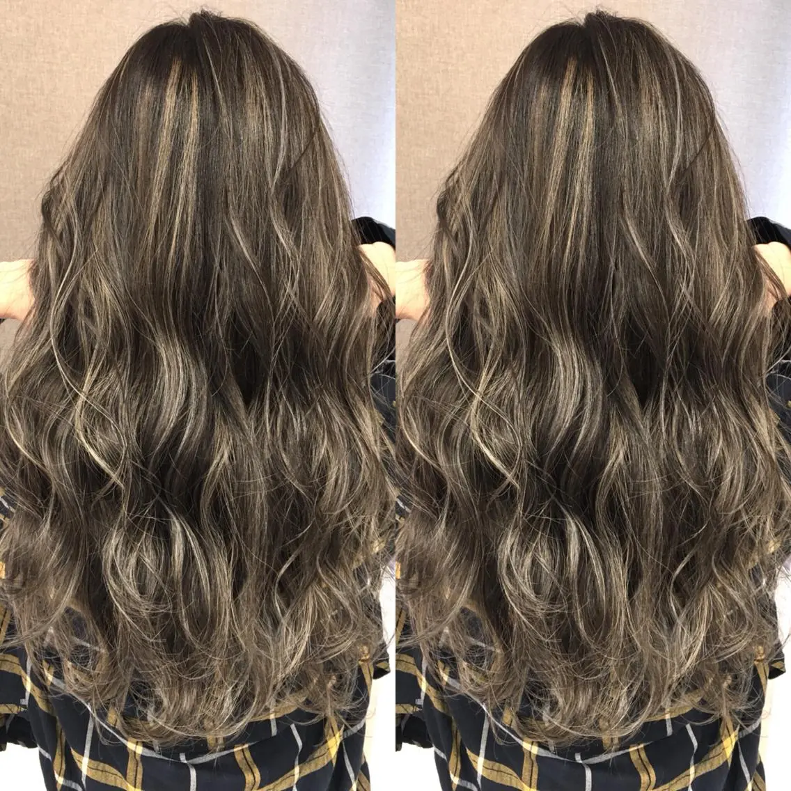 ロング カラー ベージュカラー ハイライトカラー 3Dハイライト ハイライト ヘアカラー トリートメント 井上 一平のヘアスタイル