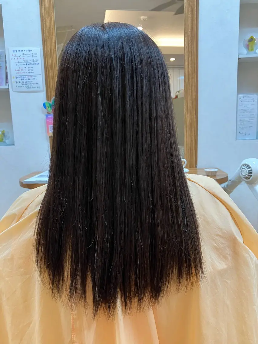 ロング 高畑駅×縮毛矯正 縮毛矯正×湯浅貴子のヘアスタイル