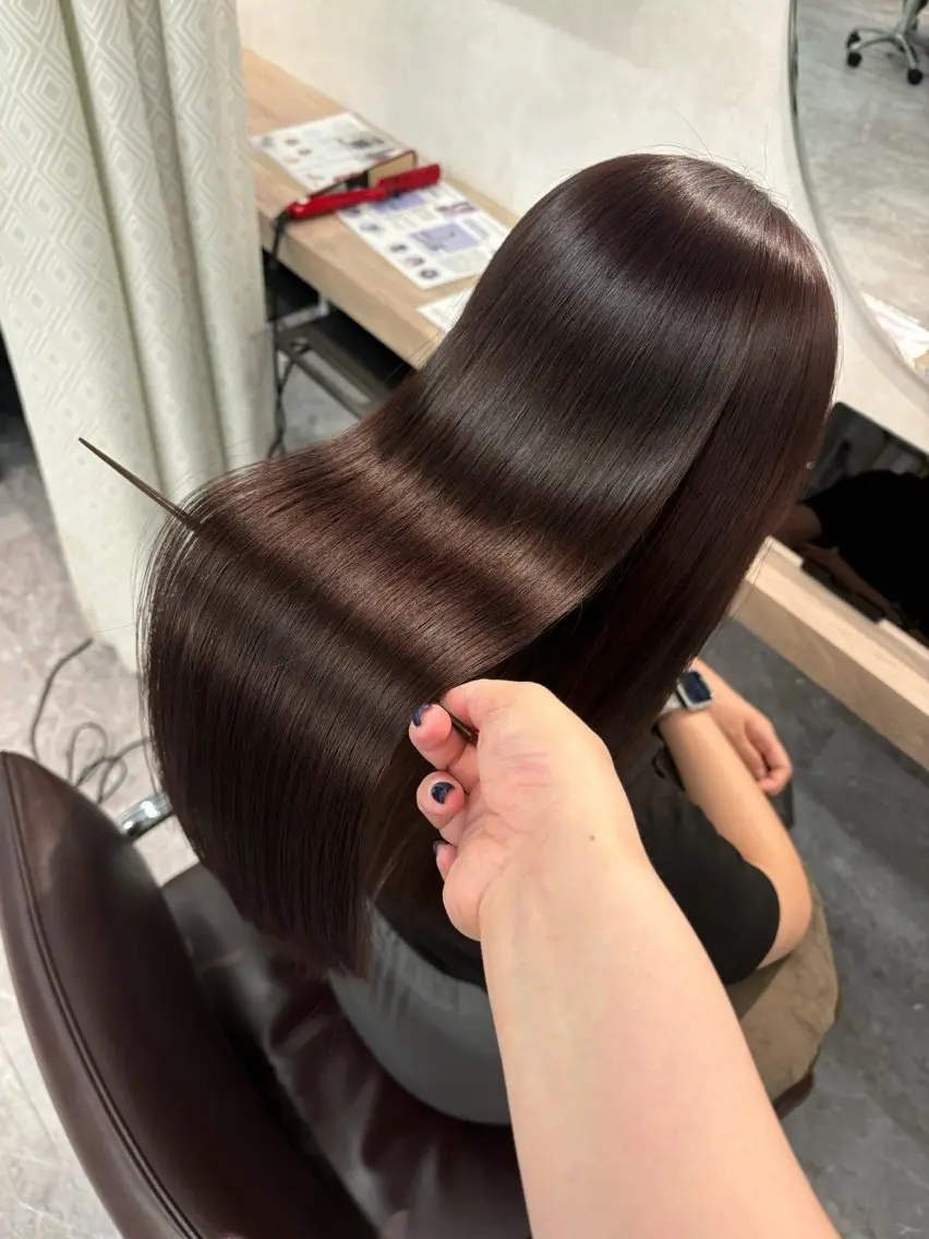ロング カラー ブラウンカラー ラベンダーカラー 髪質改善 トリートメント 髪質改善🫧ベージュ 椙山 響のヘアスタイル
