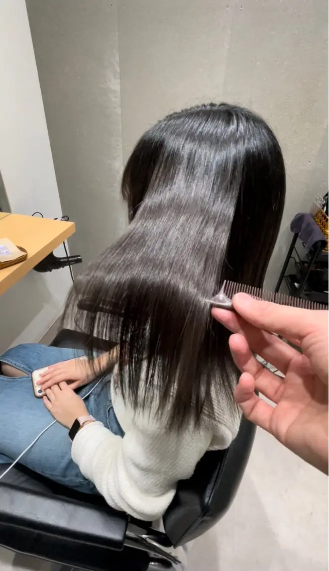セミロング 髪質改善 トリートメント 髪質改善ヘアケア 艶髪特化/上田のヘアスタイル