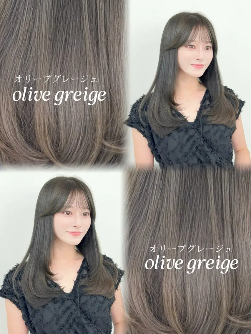 ロング カラー カット ヘアカラー トリートメント 韓国ヘア/レイヤー/ 顔まわり足立遥奈のヘアスタイル