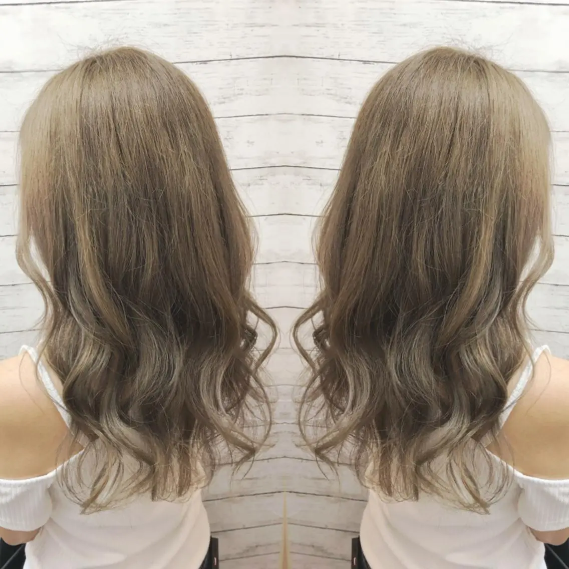 ロング カラー ヘアカラー ヘアセット 韓国ヘア🤍髪質改善 🇰🇷AKANEのヘアスタイル