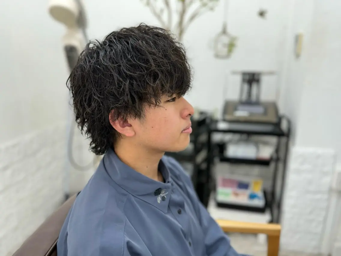 メンズ カット パーマ 【髪質改善カラー】 小澤奈津美のヘアスタイル