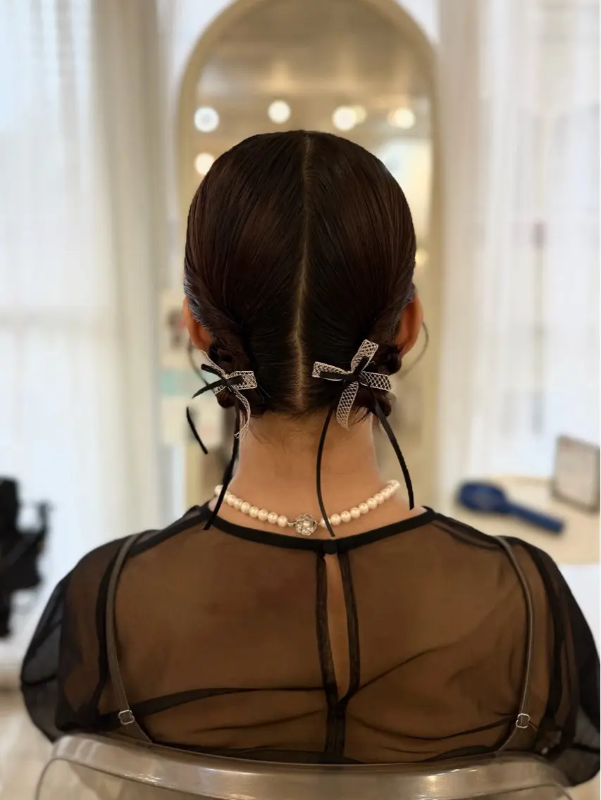 ショート ヘアアレンジ ヘアセット 梅田茶屋町ヘアセット 🎀RIONA🎀のヘアスタイル