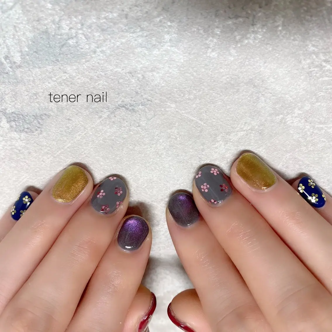 ネイル ホログラムネイル マグネットネイル ハンドネイル テネルネイル tener nailのネイルデザイン