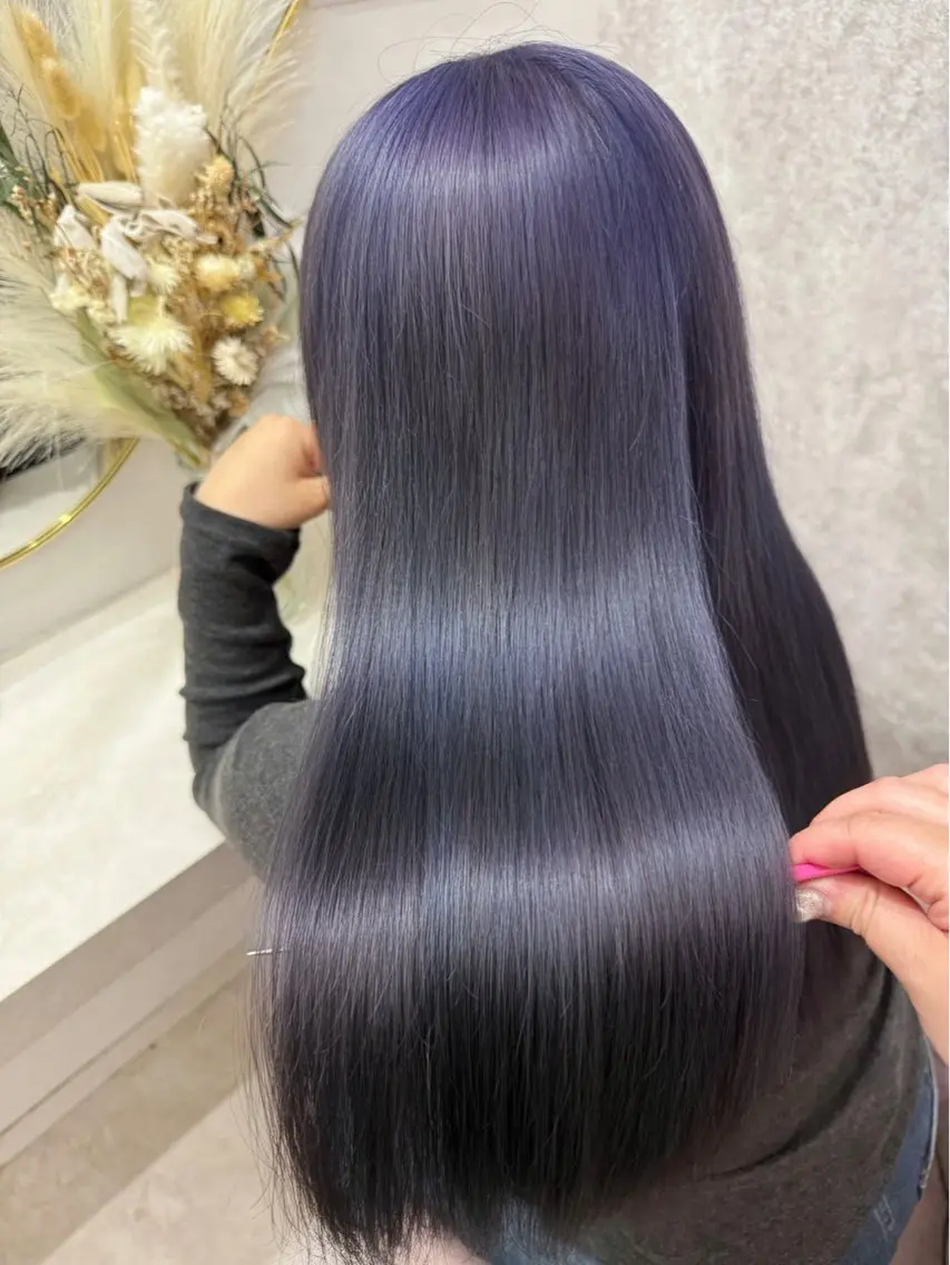 ロング カラー ‪💄心 葉/大宮 /ワンカラー🖤のヘアスタイル
