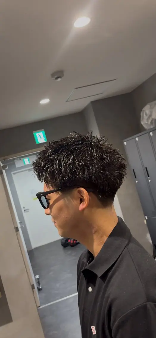 ショート パーマ メンズ メンズパーマ 心斎橋メンズパーマ 一樹のヘアスタイル