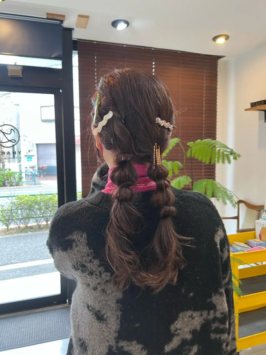 前髪cut+ヘアアレンジ🎀の写真