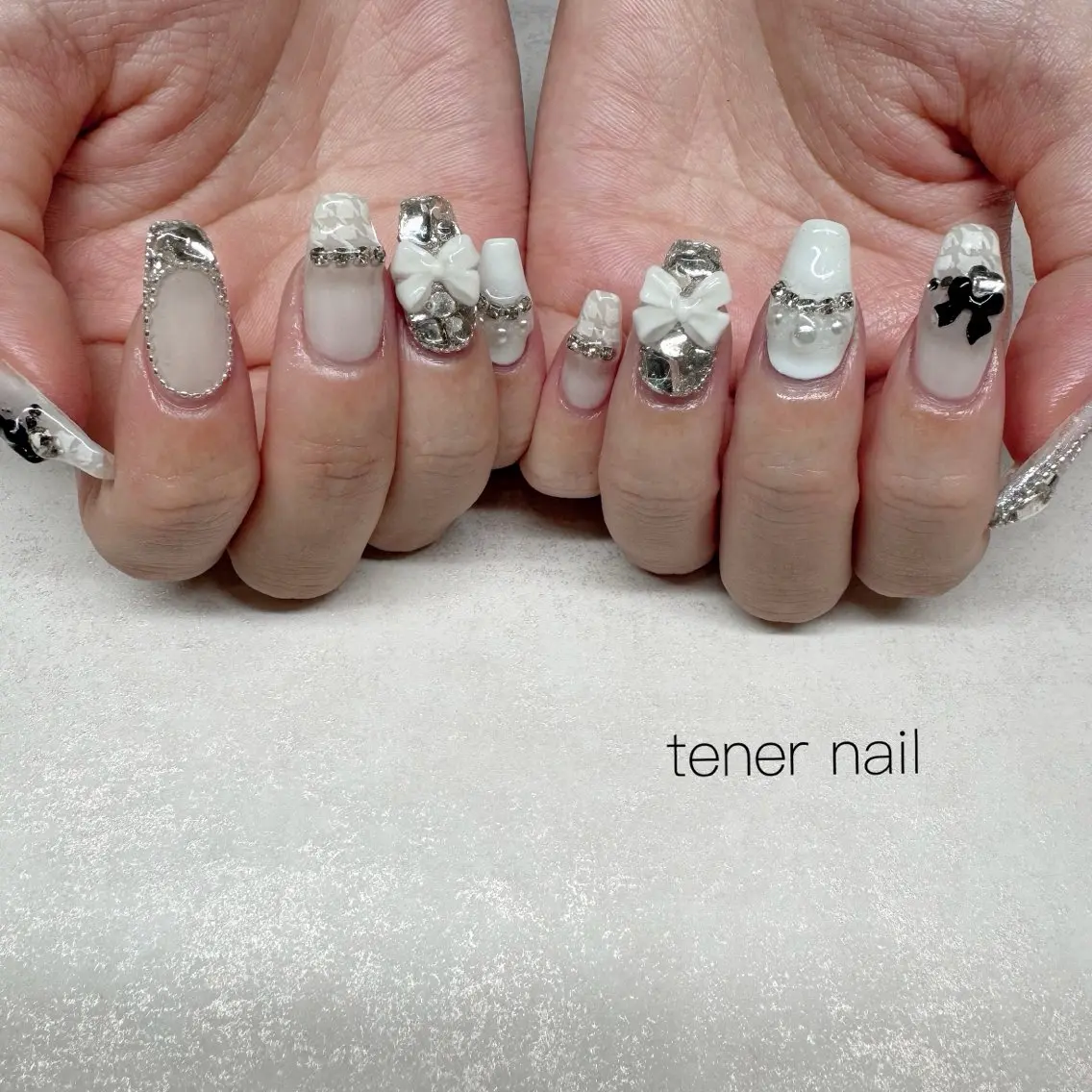 ネイル ワンホンネイル ホワイト ハンドネイル テネルネイル tener nailのネイルデザイン