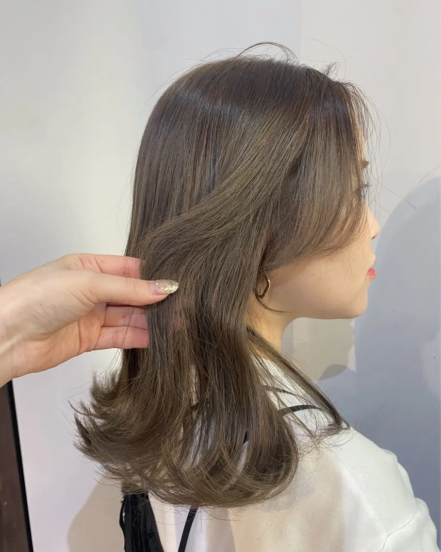 ミディアム カット 縮毛矯正 トリートメント 𓍯柔らかhair 𓍯 yukinoのヘアスタイル
