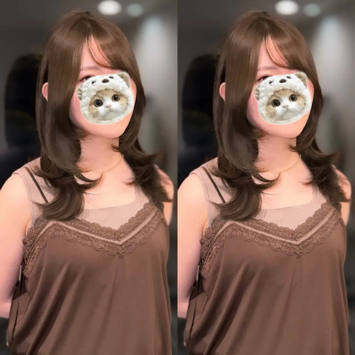 セミロング カラー カット ヘアカラー 梅田/カットモデル/ 透明感カラー/ジョーのヘアスタイル