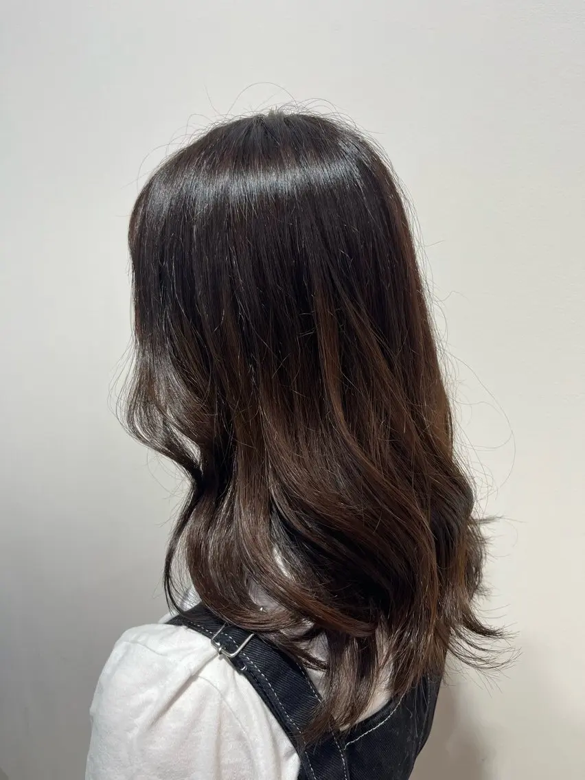 ロング カラー ブリーチ ブラウンカラー 冨田 昌亮のヘアスタイル